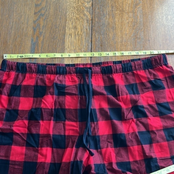 NWT Pajamas Set Wondershop Buffalo Red Black Plaid Size 1X Button Top Pants - Picture 7 of 10